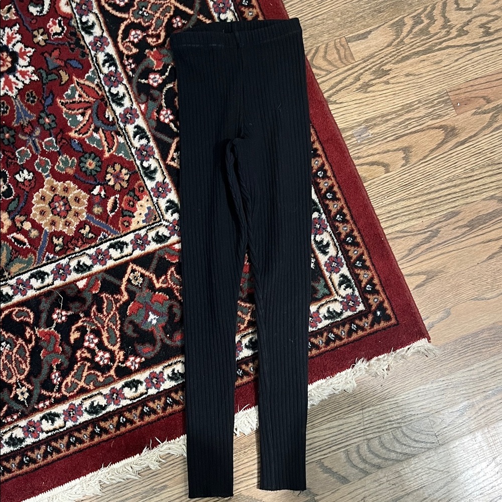 Ilana Kohn Black Ribbed Leggings